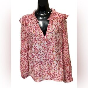Floral Ruffle Collar Blouse